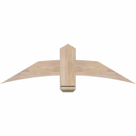 Ekena Millwork Bellingham Smooth Timber Gable Bracket, Douglas Fir, 48"W x 14"H x 3 1/2"D x 5 1/2"F, 7/12 Pitch GBW048X14X0406BEL00SDF